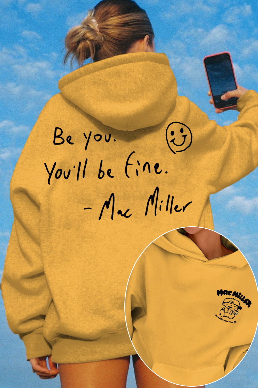 Mac Miller Be You You'll Be Fine Women's Hoodie