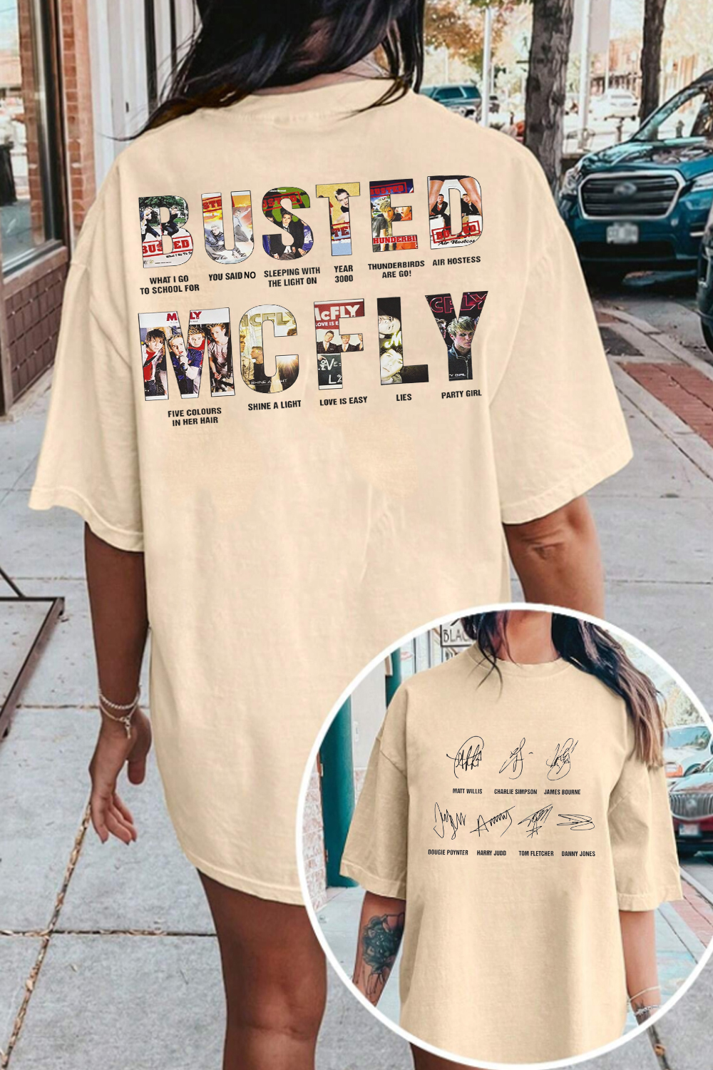 Busted & McFly Tour Tee Pop Rock Legend United women shirt