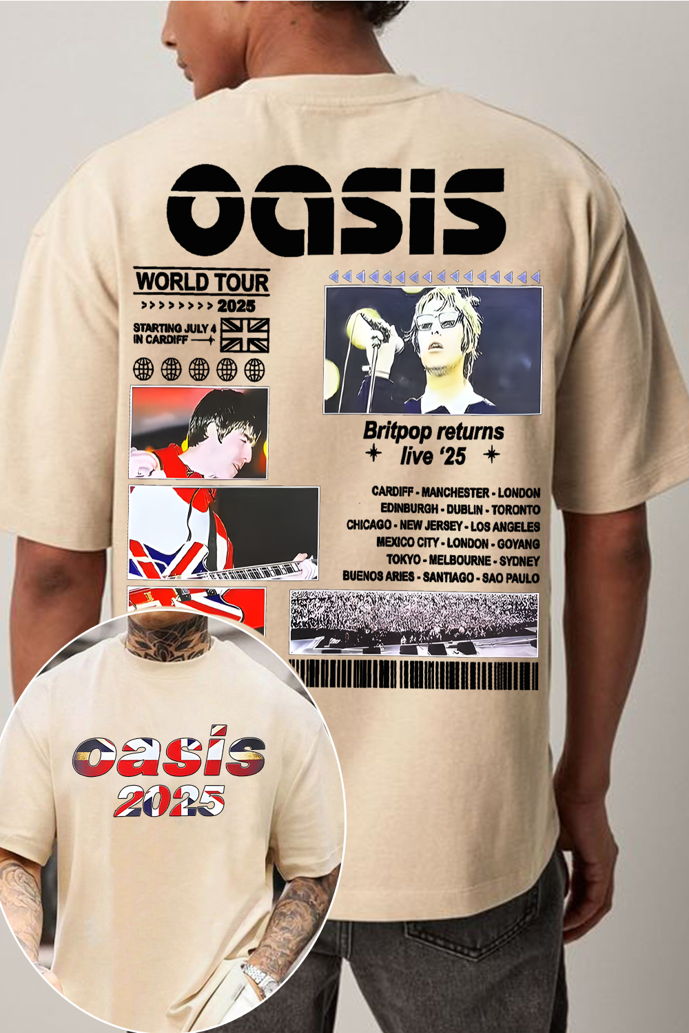 Oasis live tour tee