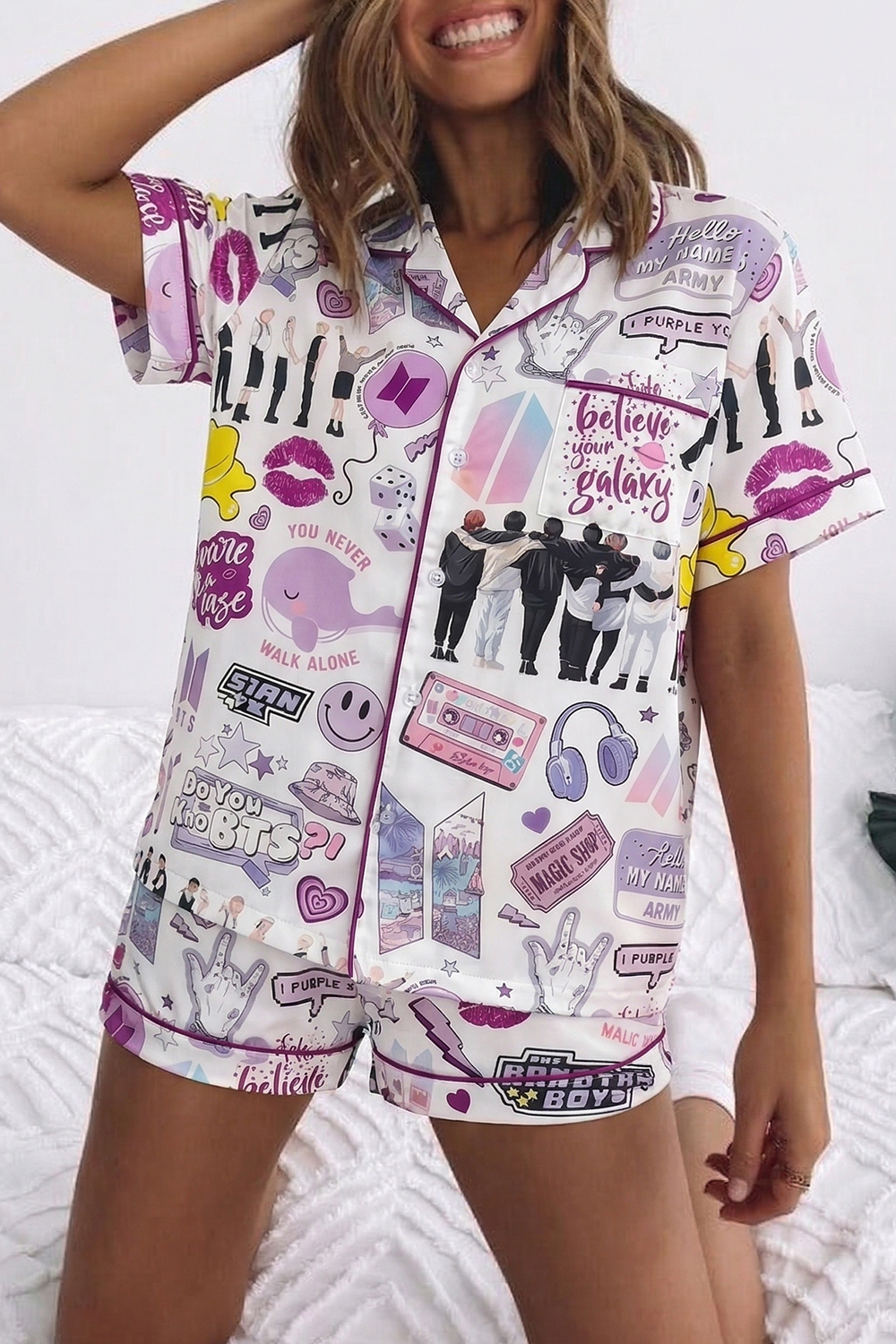 Bangtan Boys BTS Silky Satin Pajamas 🥰