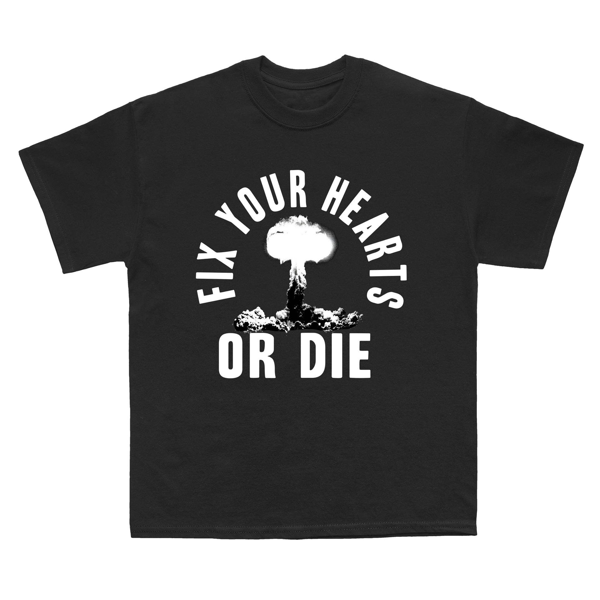 Fix Your Hearts Or Die Heather Black Rock Tshirts/Sweatshirts/Hoodies