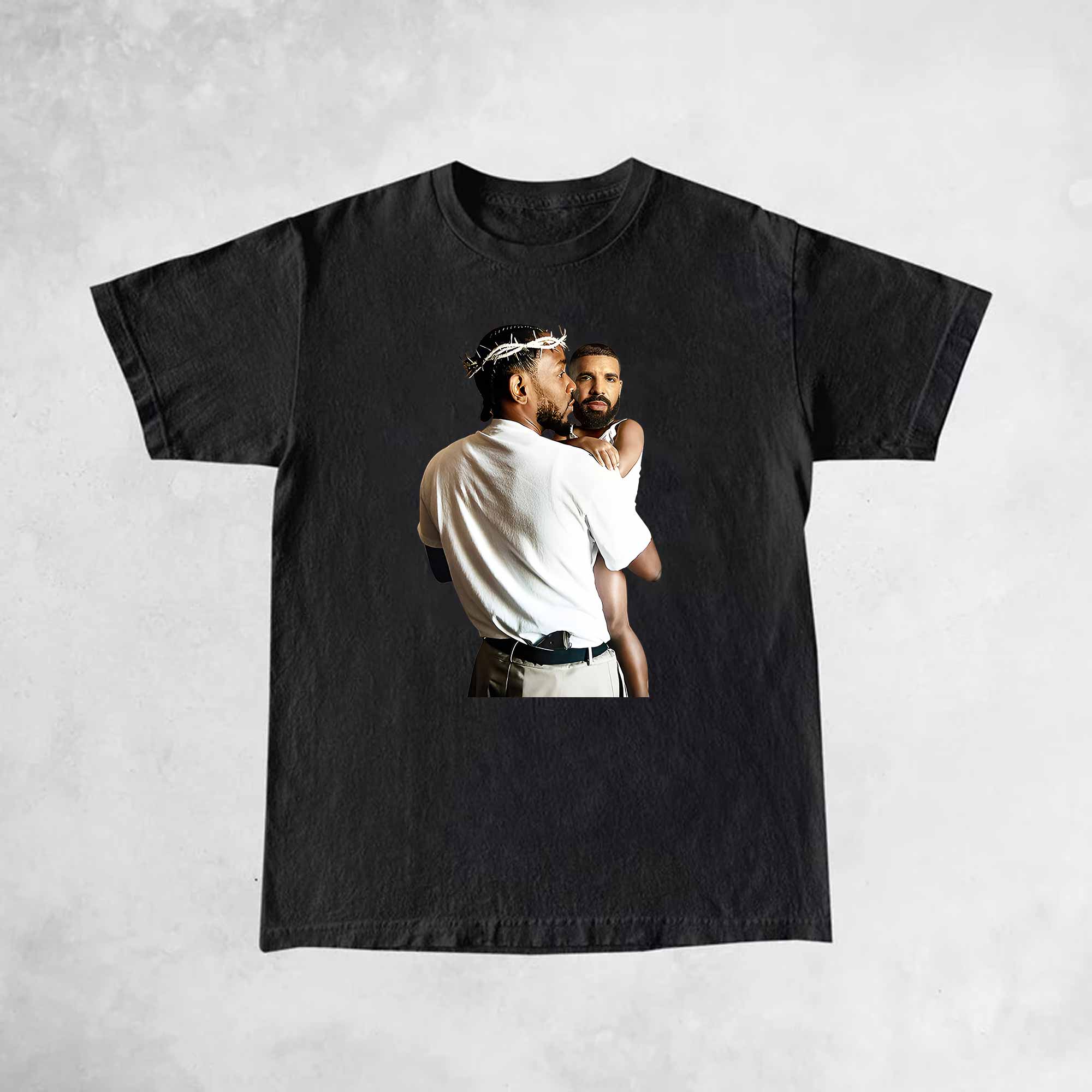 Kendrick Lamar Holding Baby Drake  �C Men Shirt