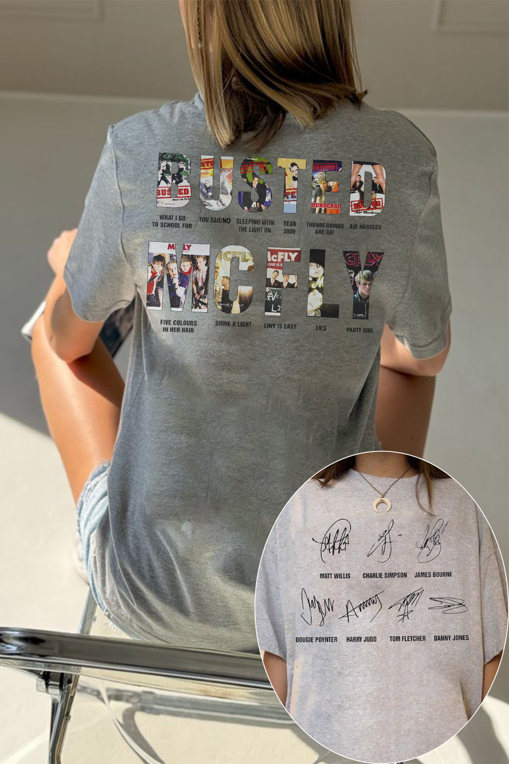 Busted & McFly Tour Tee Pop Rock Legend United women shirt