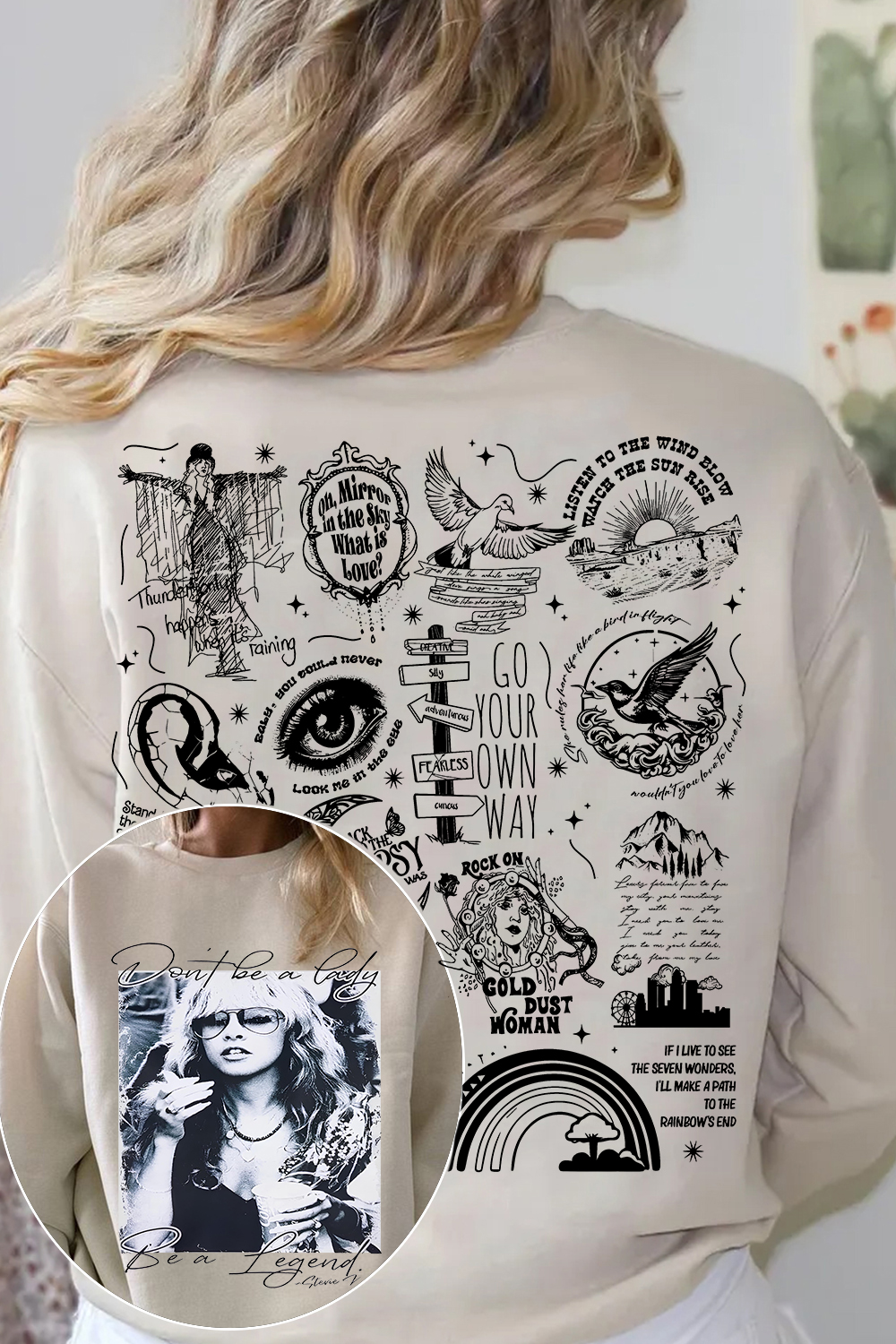 Stevie Nicks Legend Fleece Sweatshirt For Women