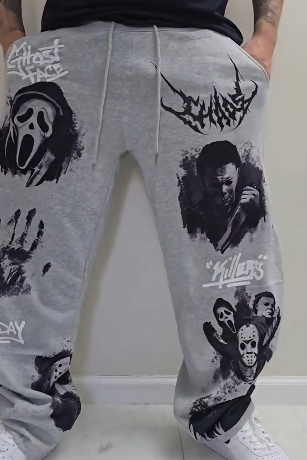Men's Halloween-Print Trousers