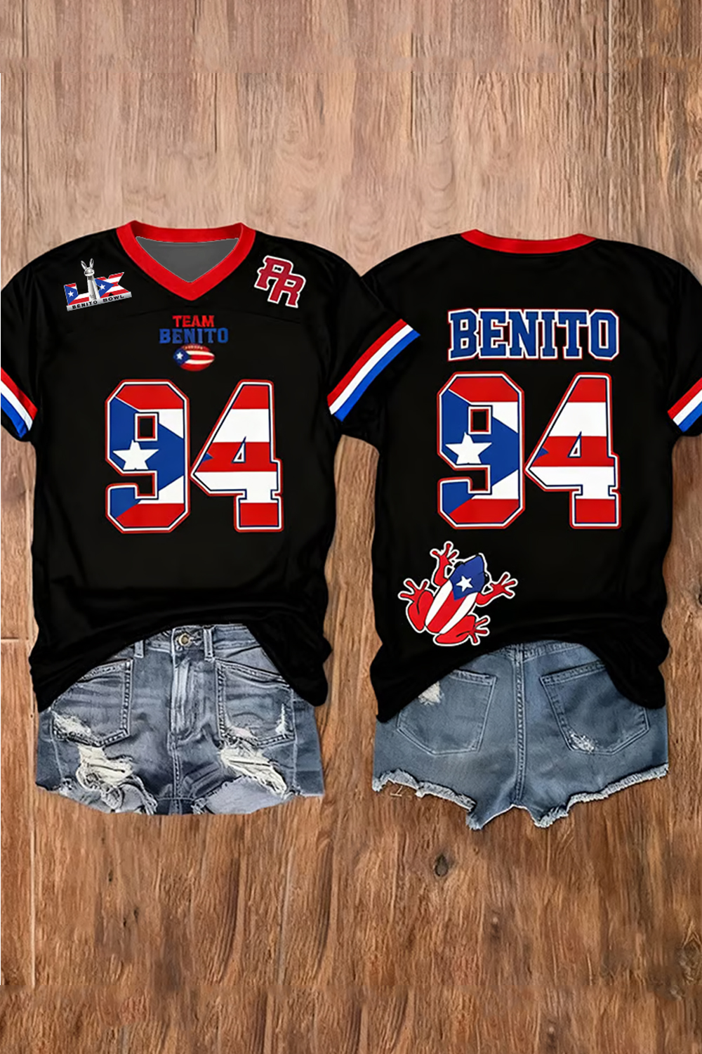 Women's Puerto Rico Print Short-Sleeved T-Shirt