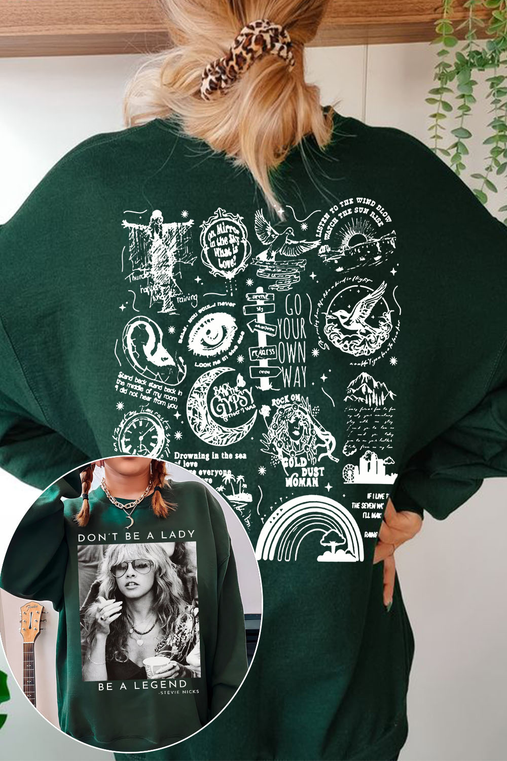 Stevie Nicks Don't Be A Lady Be A Legend Fleece Sweatshirt For Women