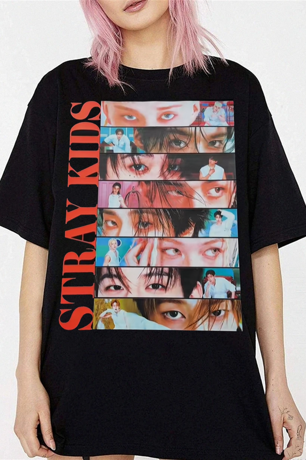 SKZ All Members Close-Up Eye Panel Shirt