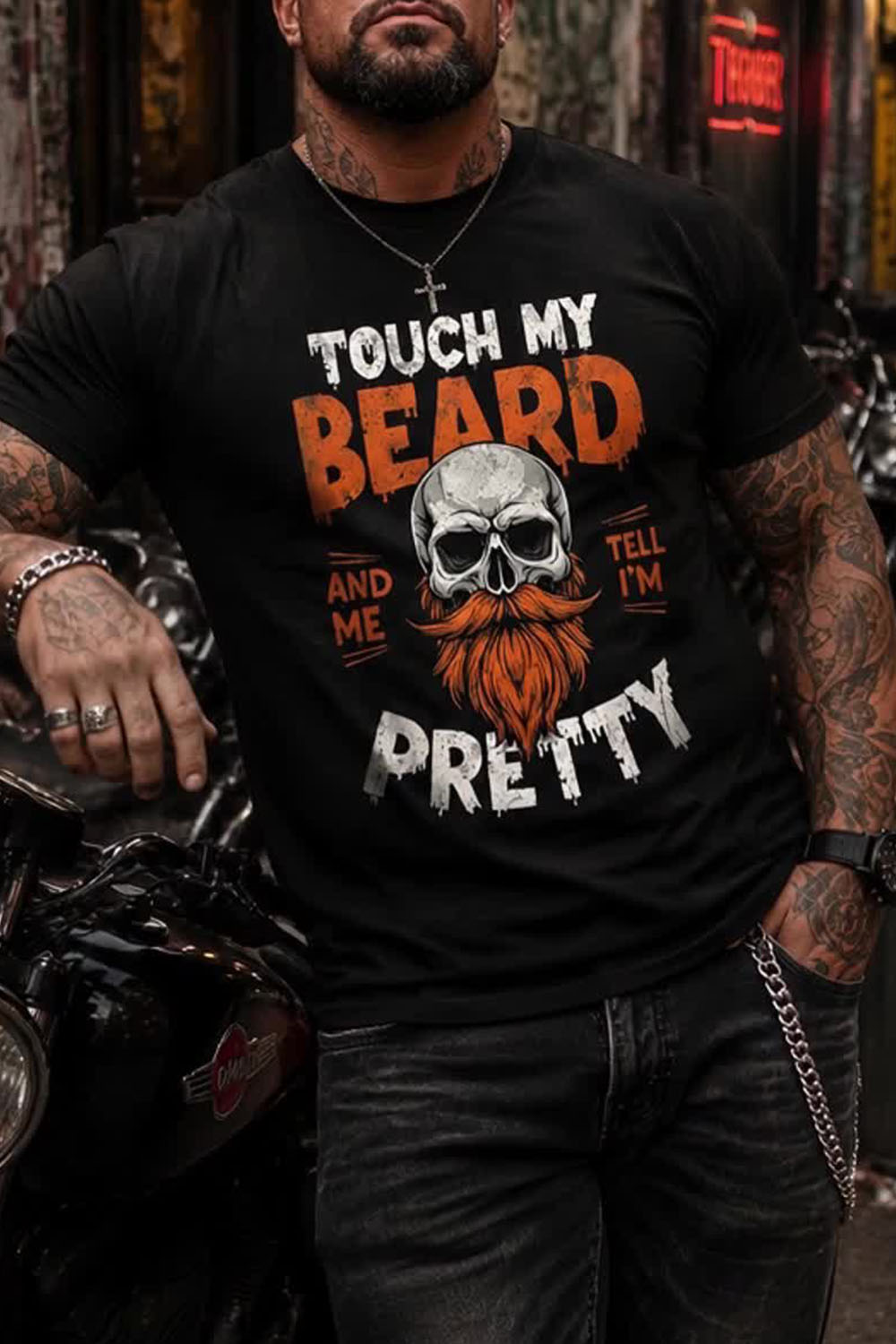 Touch My Beard Pretty Tee