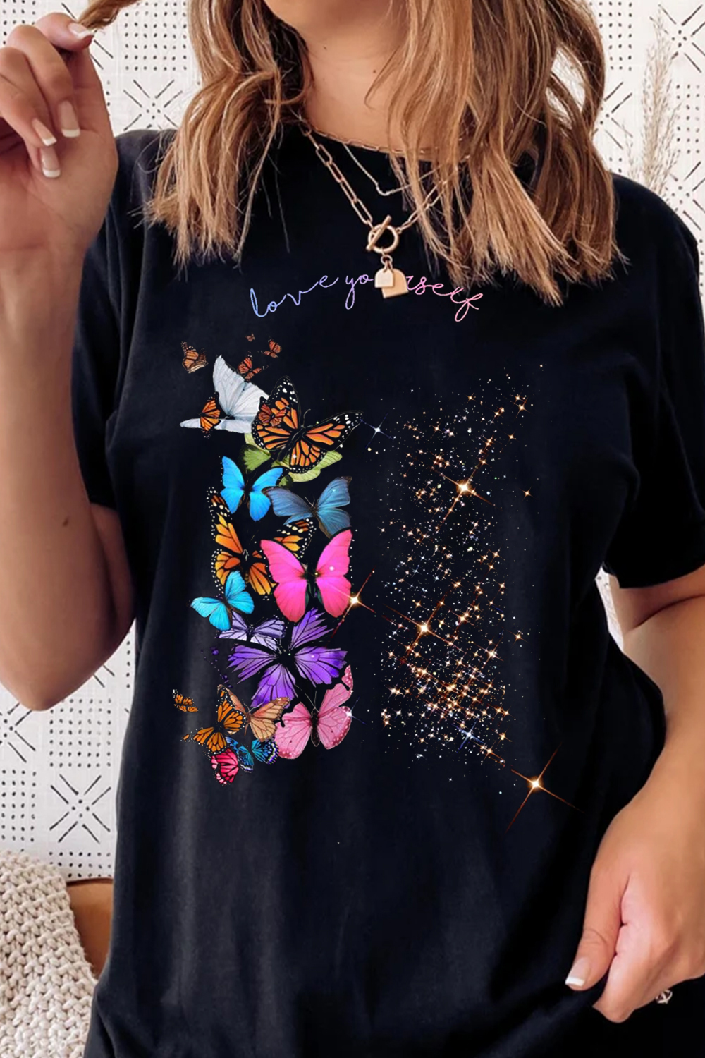 BTS Butterfly Print T-Shirt