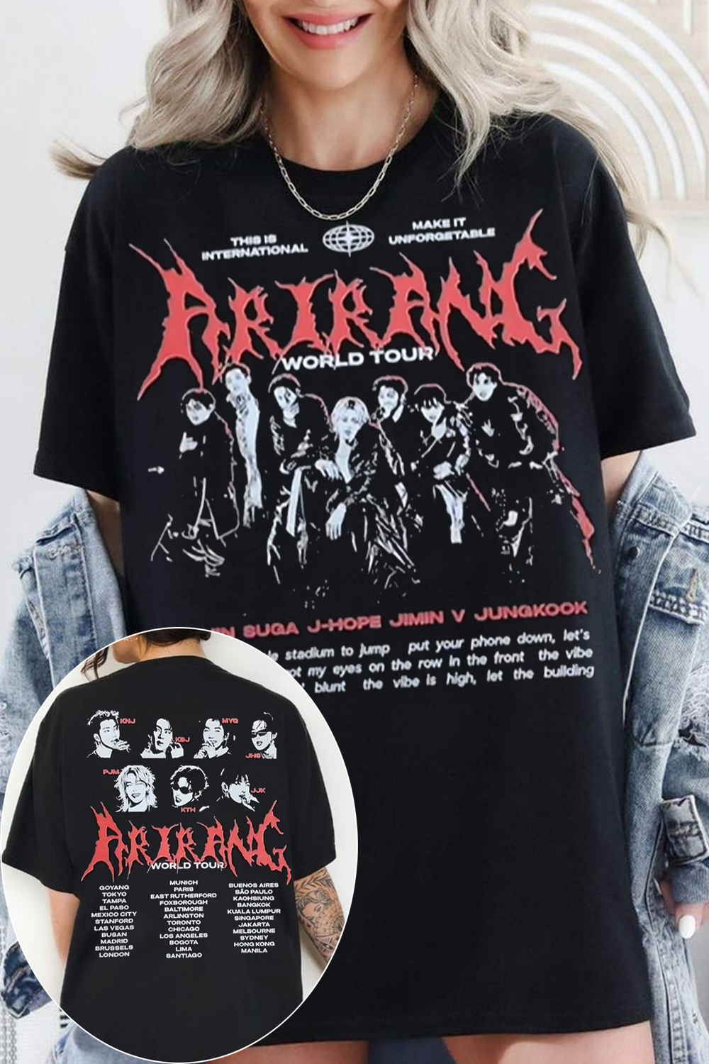 BTS Arirang World Tour Two-Sided Tee