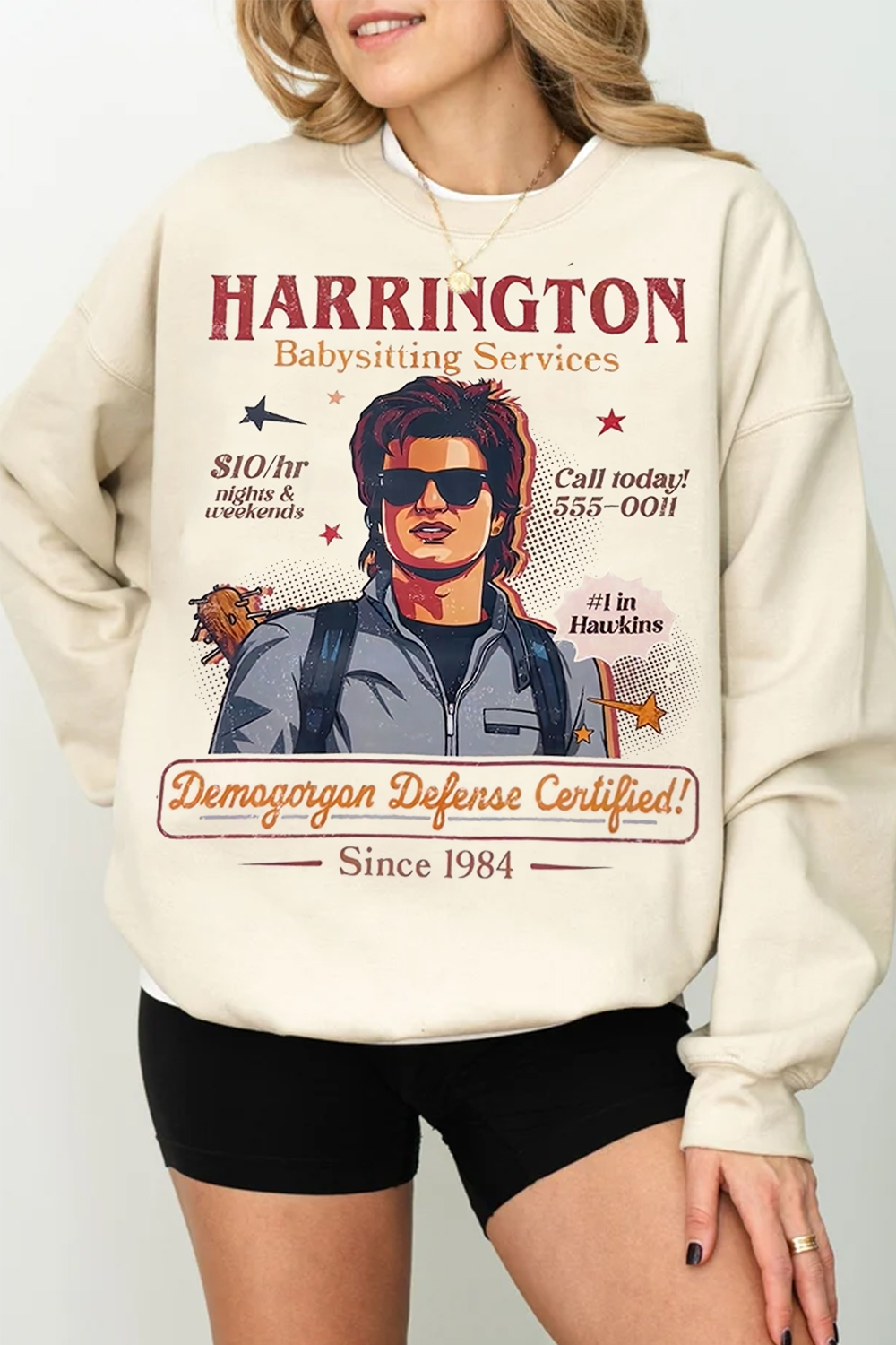 Retro Babysitter Harrington Sweatshirt