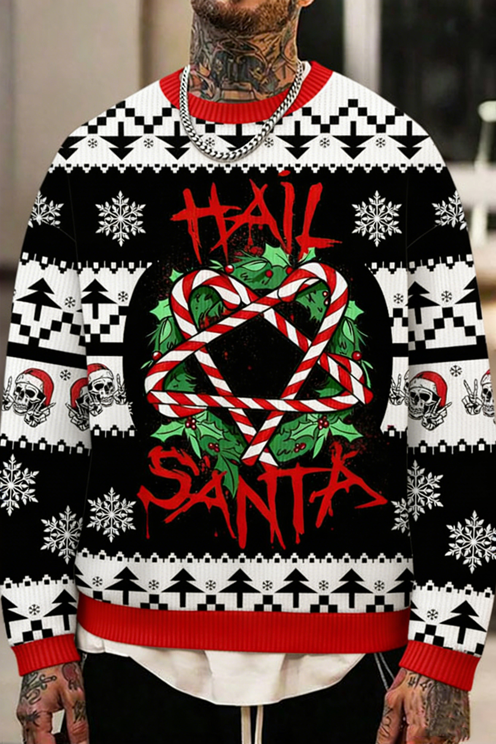 Hail Santa Ugly Christmas Sweatshirt
