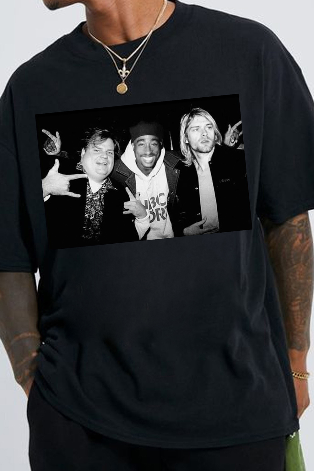 Legend Chris Farley 2Pac Shakur and Kurt Cobain Tee For Men