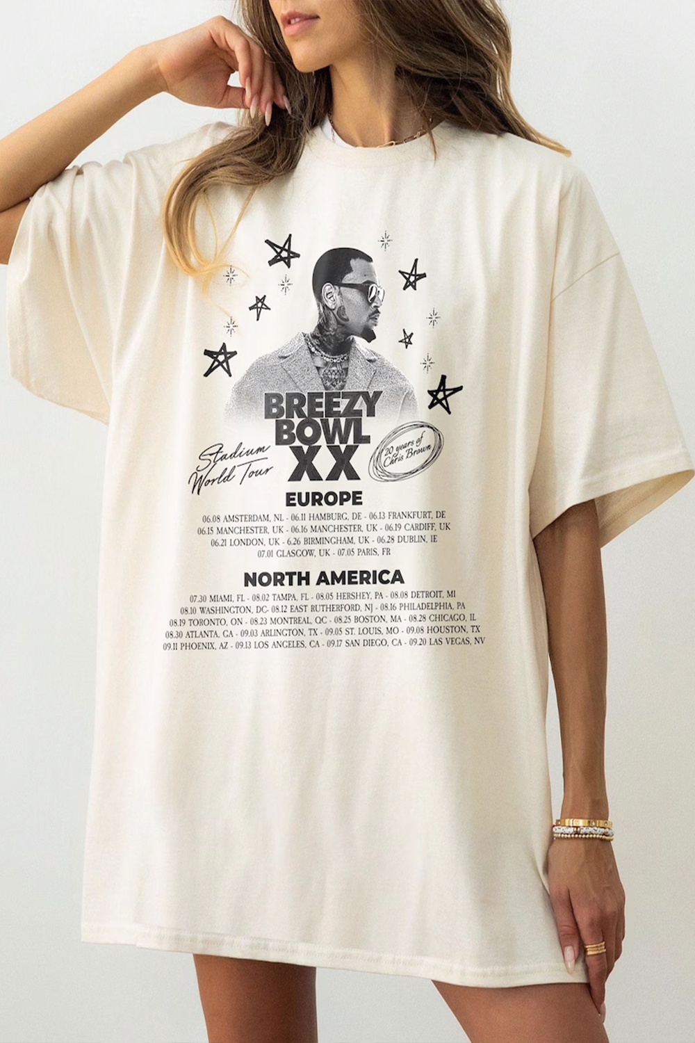 2025 Chris Brown Breezy Bowl Tour Shirt