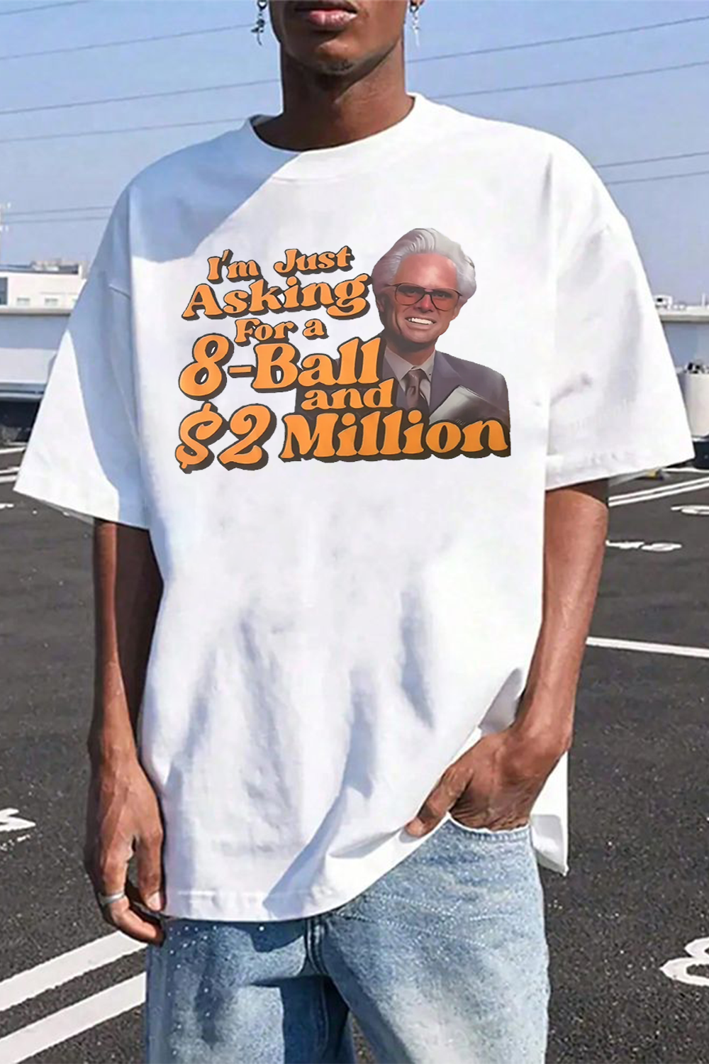 Baby Billy Just Request 8Ball and 2 Mil Tee For Men