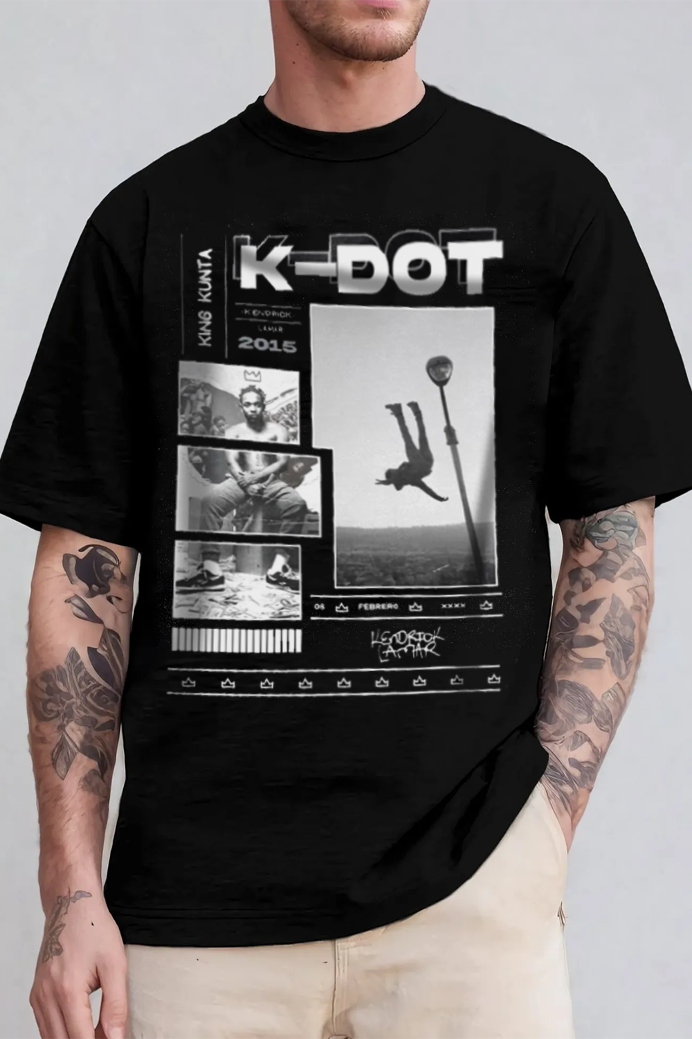 Letter K-DOT Rock Graphic T-Shirt Tee for Men