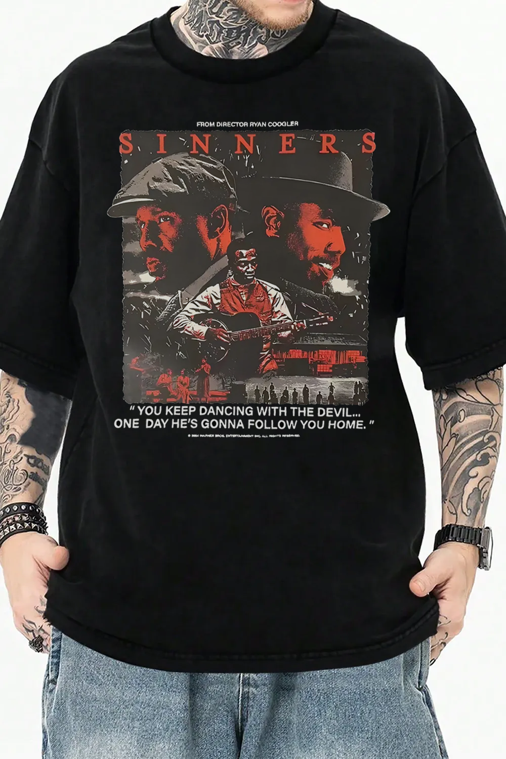 Sinners Movie Graphic Tee For Men