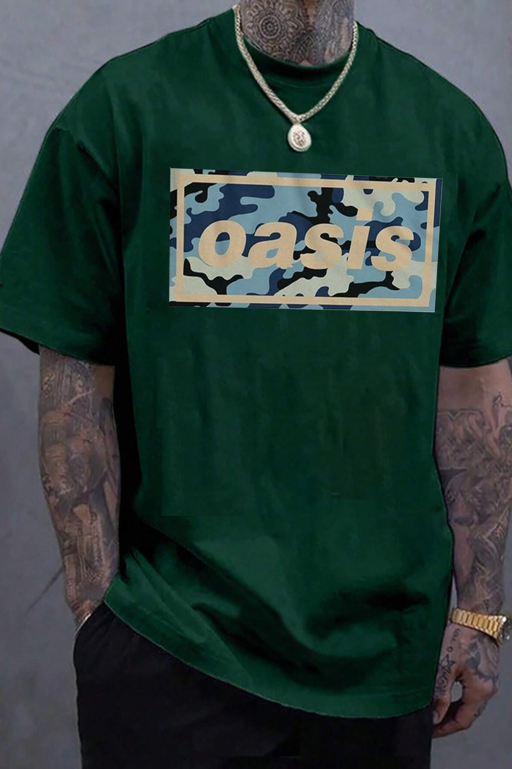 Oasis Camo Logo White Shirt