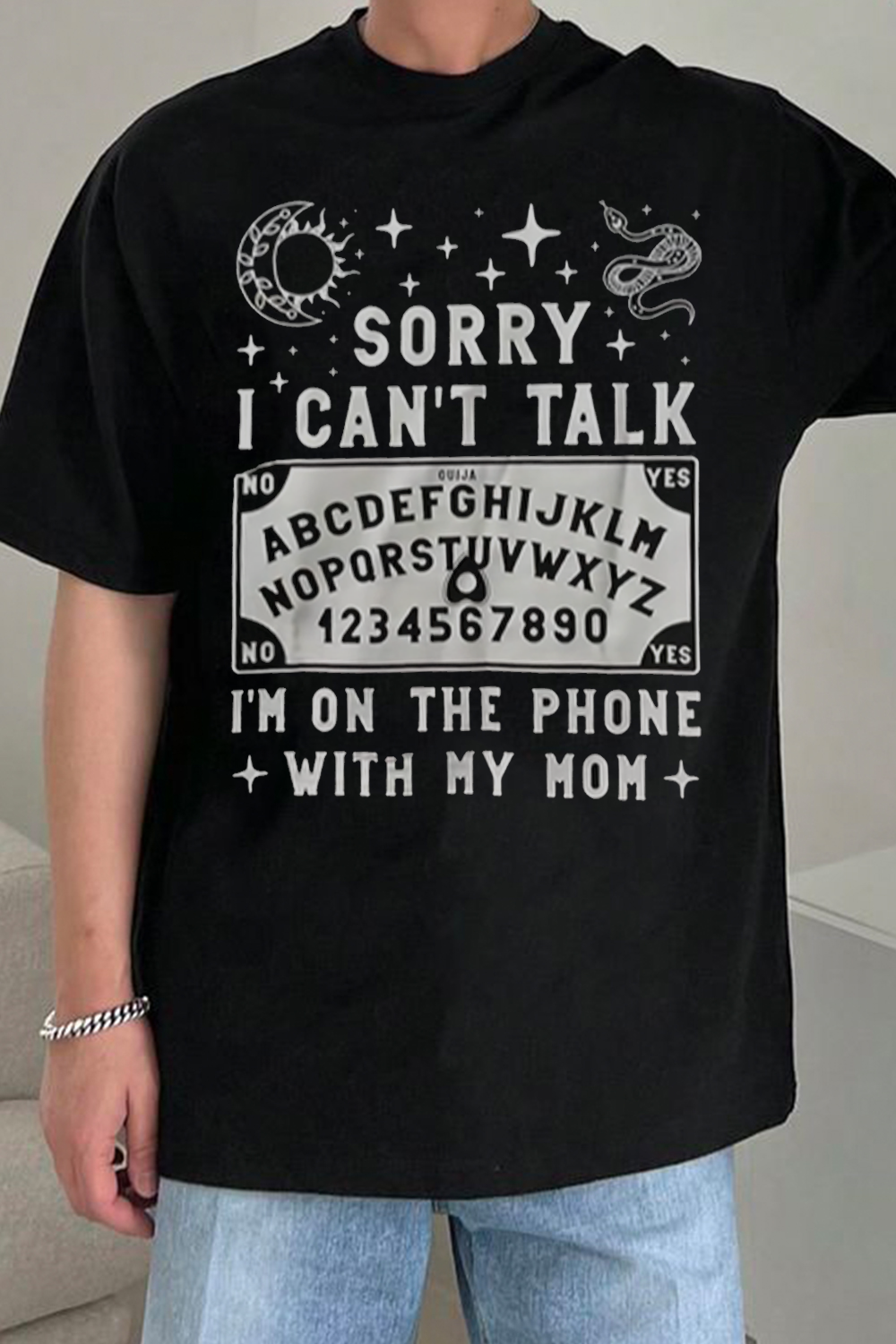 Sorry I Can't Talk I'm On The Phone With My Mom T-shirt