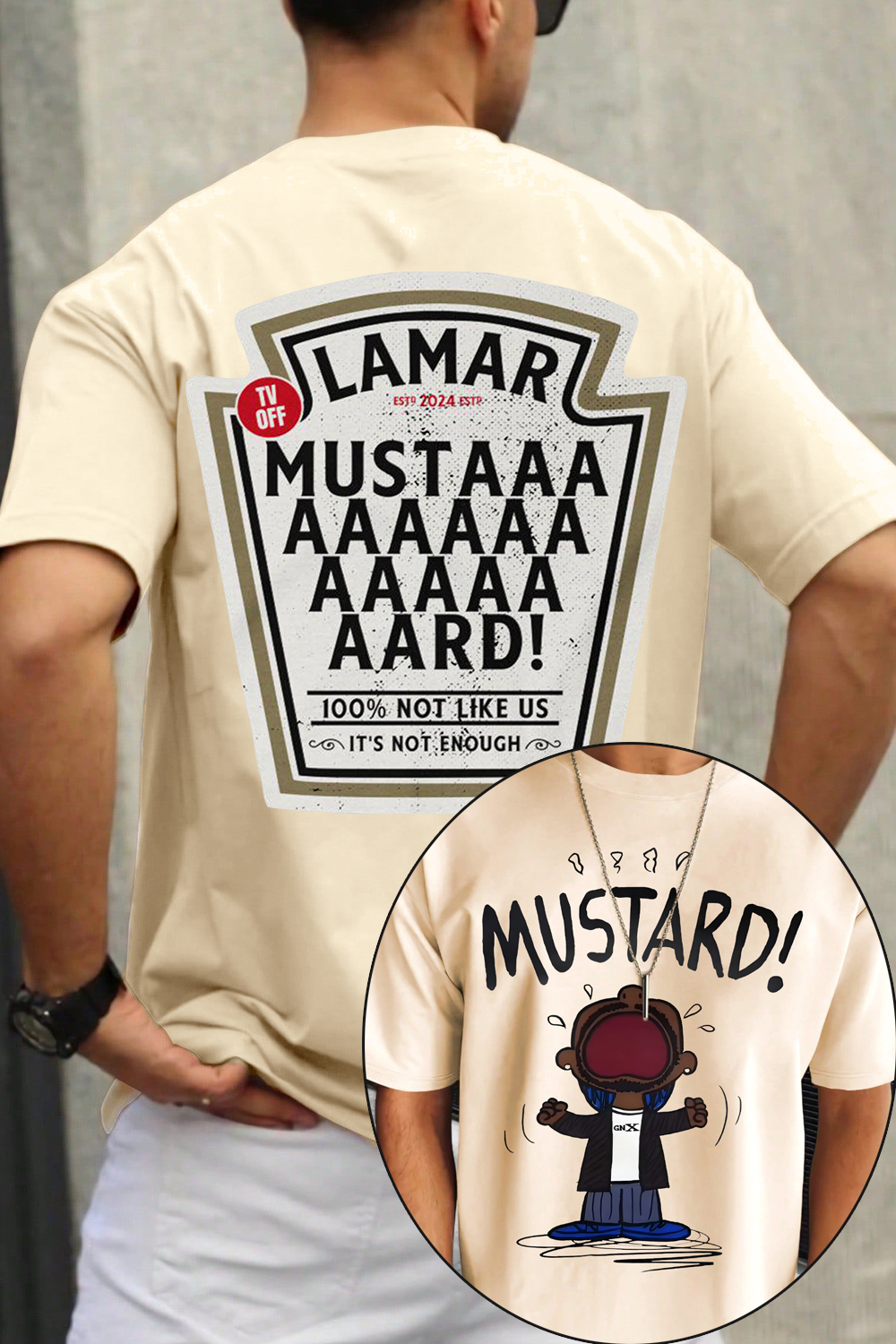 Kendrick Lamar GNX Mustard 2 Sides Tee For Men