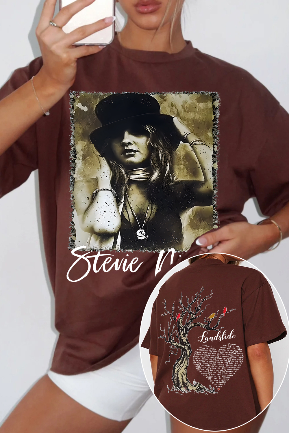 Stevie Nicks lyrics printed T-shirt