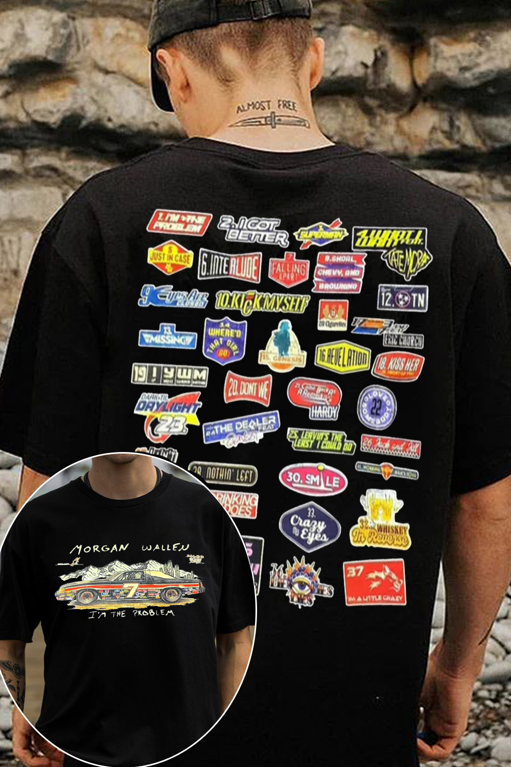 Morgan Wallen concert 2-sided t-shirt