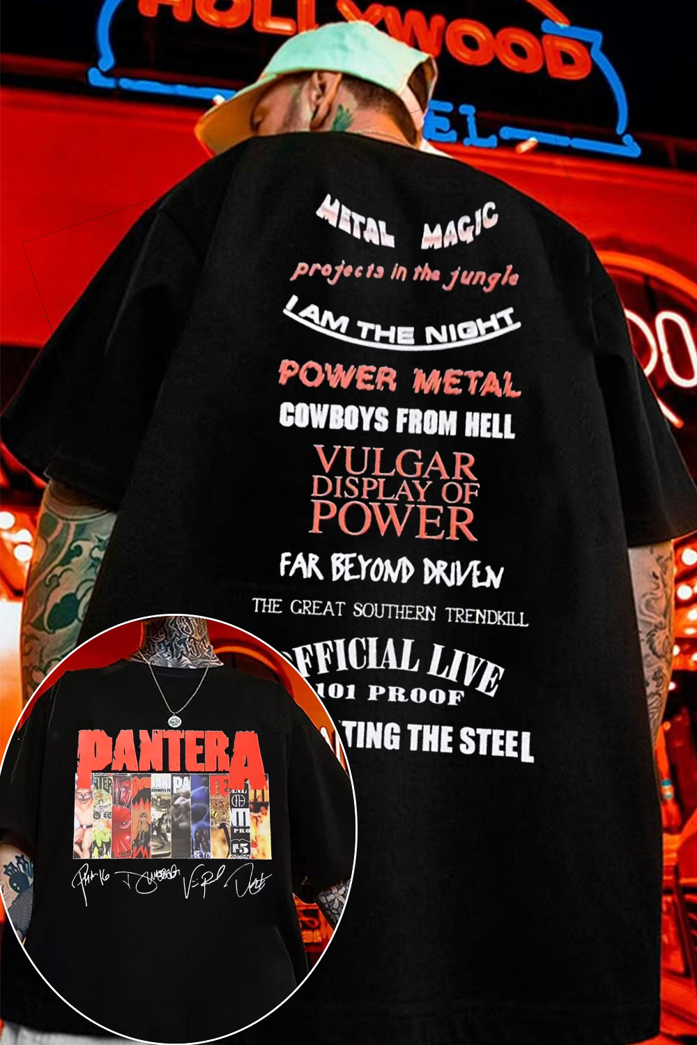 Pantera 2-side printed short-sleeved T-shirt