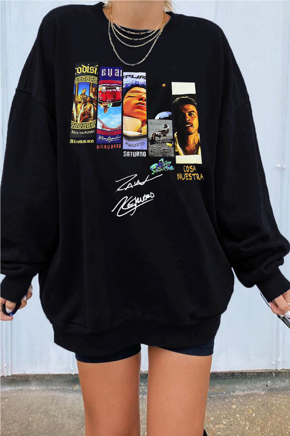 Rauwalejandro print crewneck sweatshirt