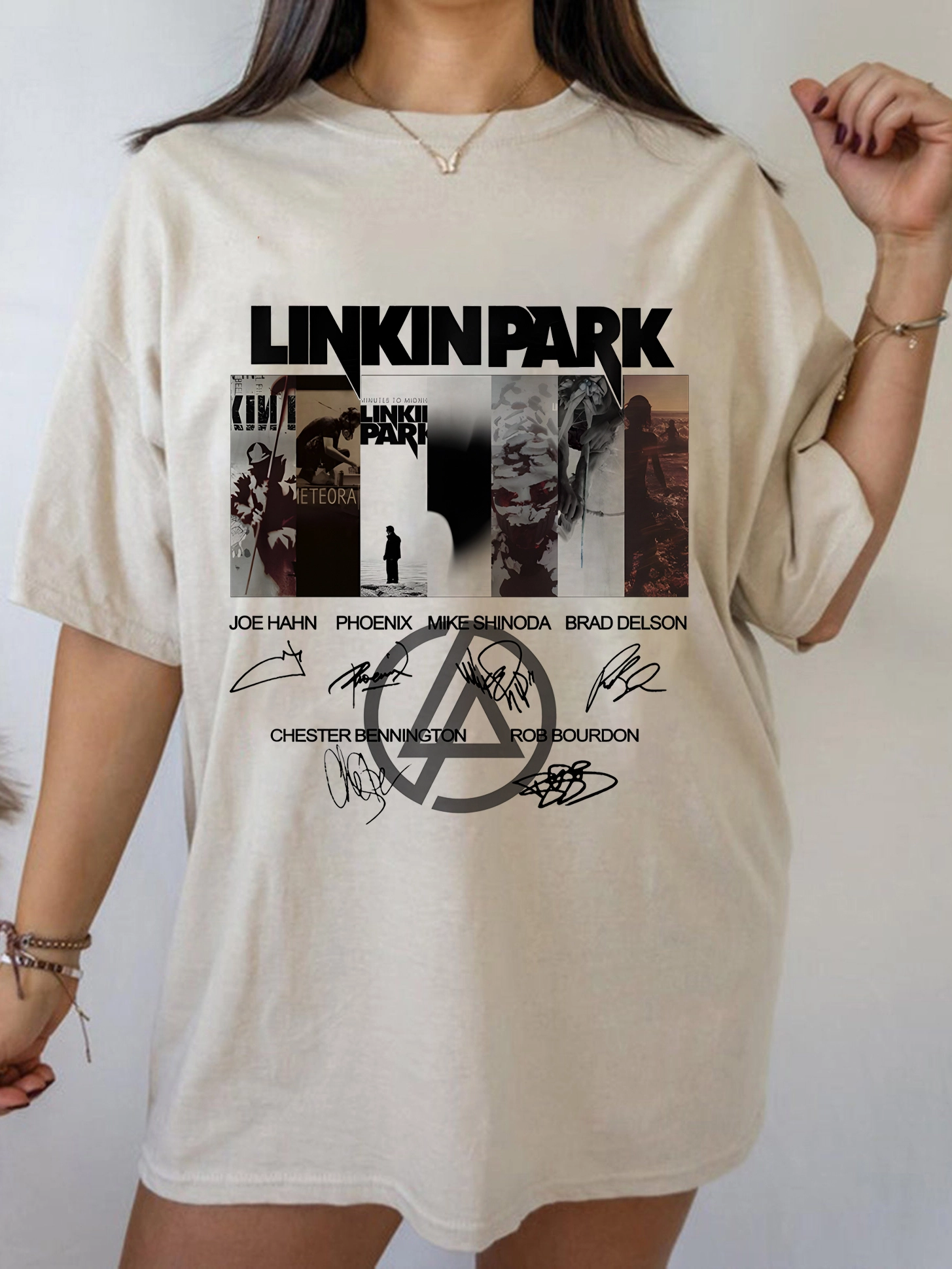 Linkinpark Logo Signatures Tee For Women
