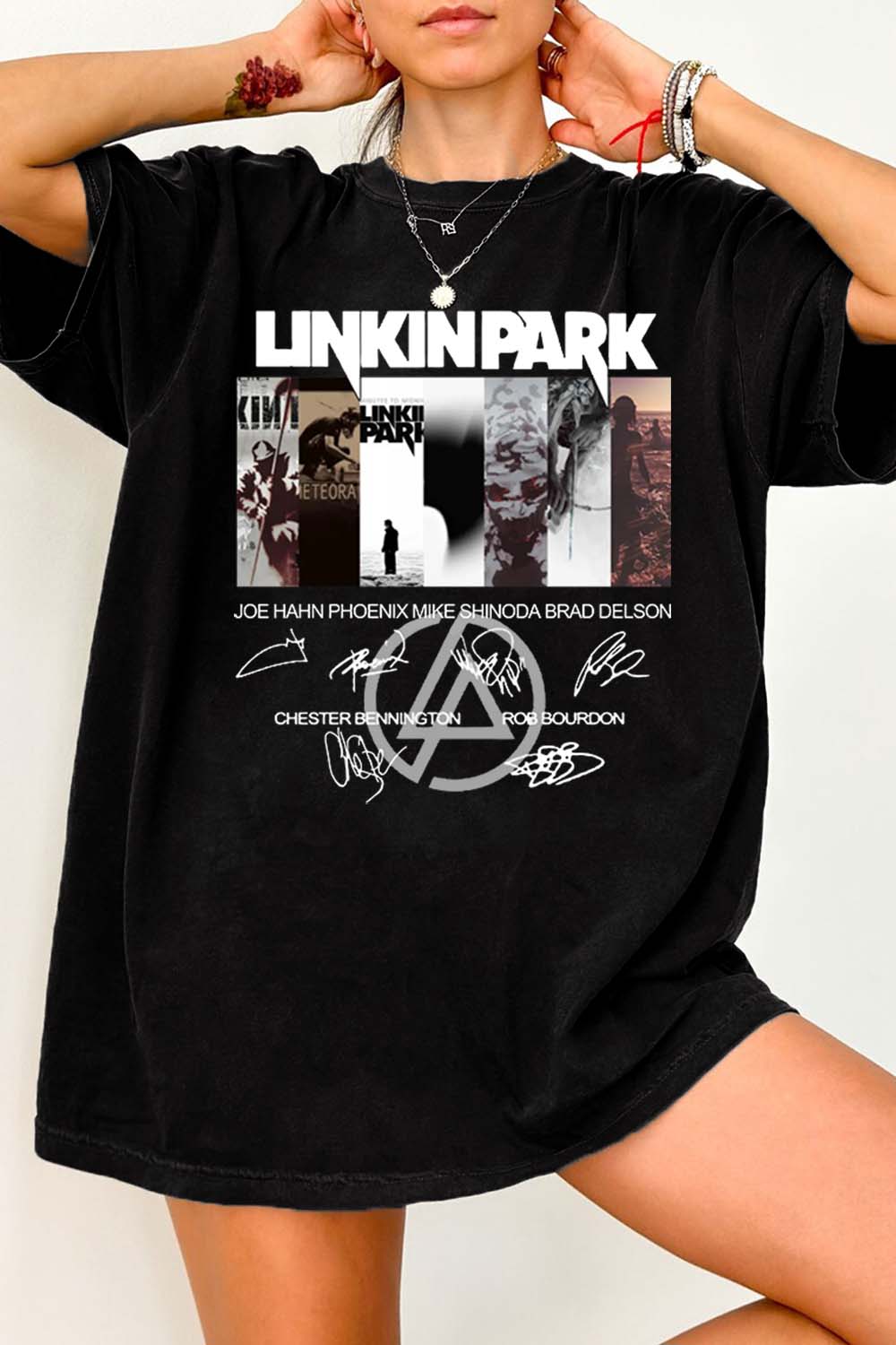 Linkinpark Logo Signatures Tee For Women