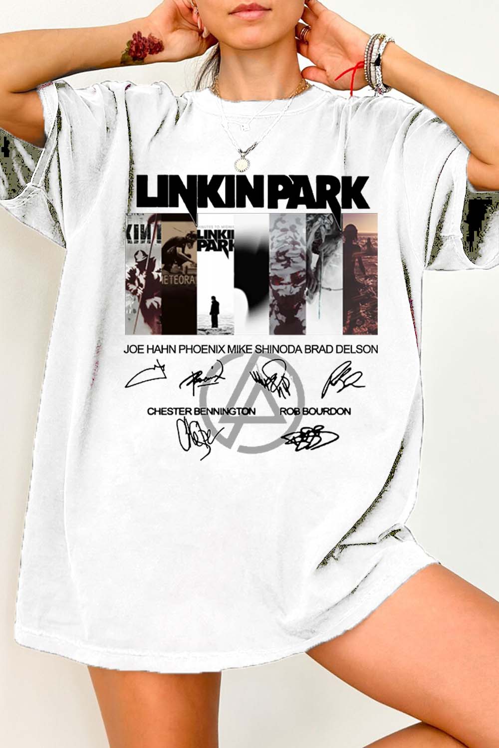 Linkinpark Logo Signatures Tee For Women