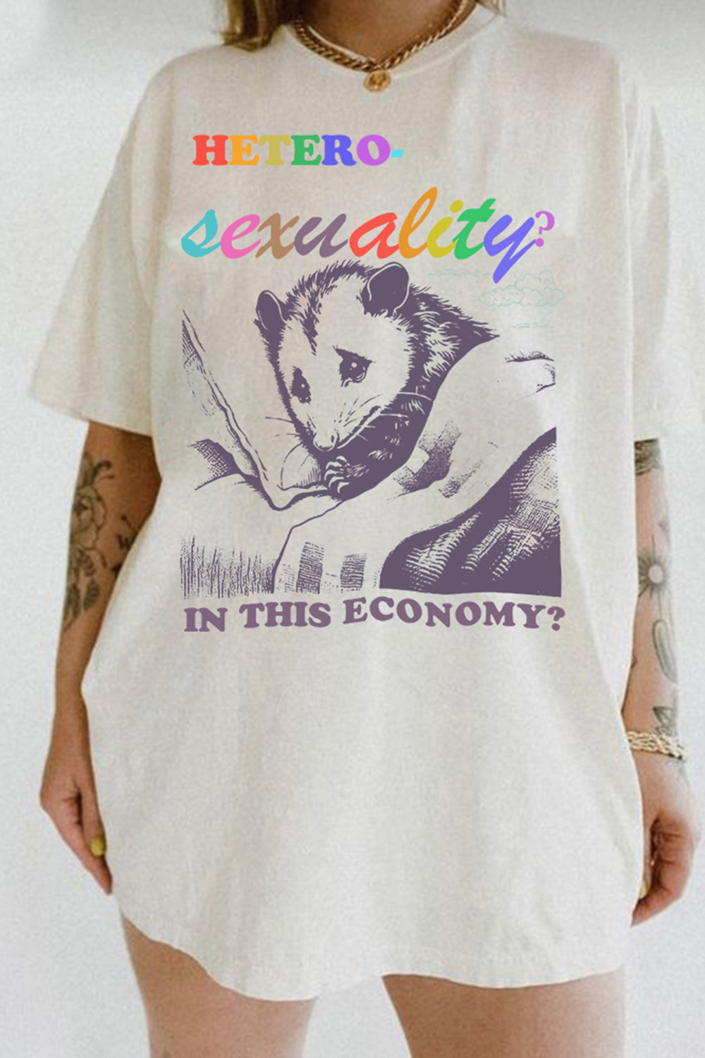 Heterosexuality In this Economy Funny Lesbian Tee For Women