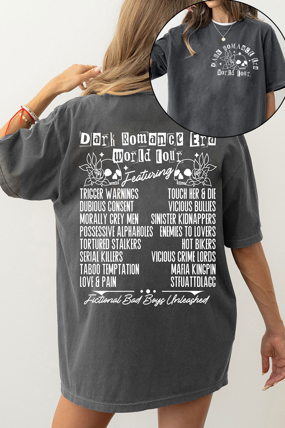 Dark Romance Era World Tour Morally Gray Book Club Tee For Women