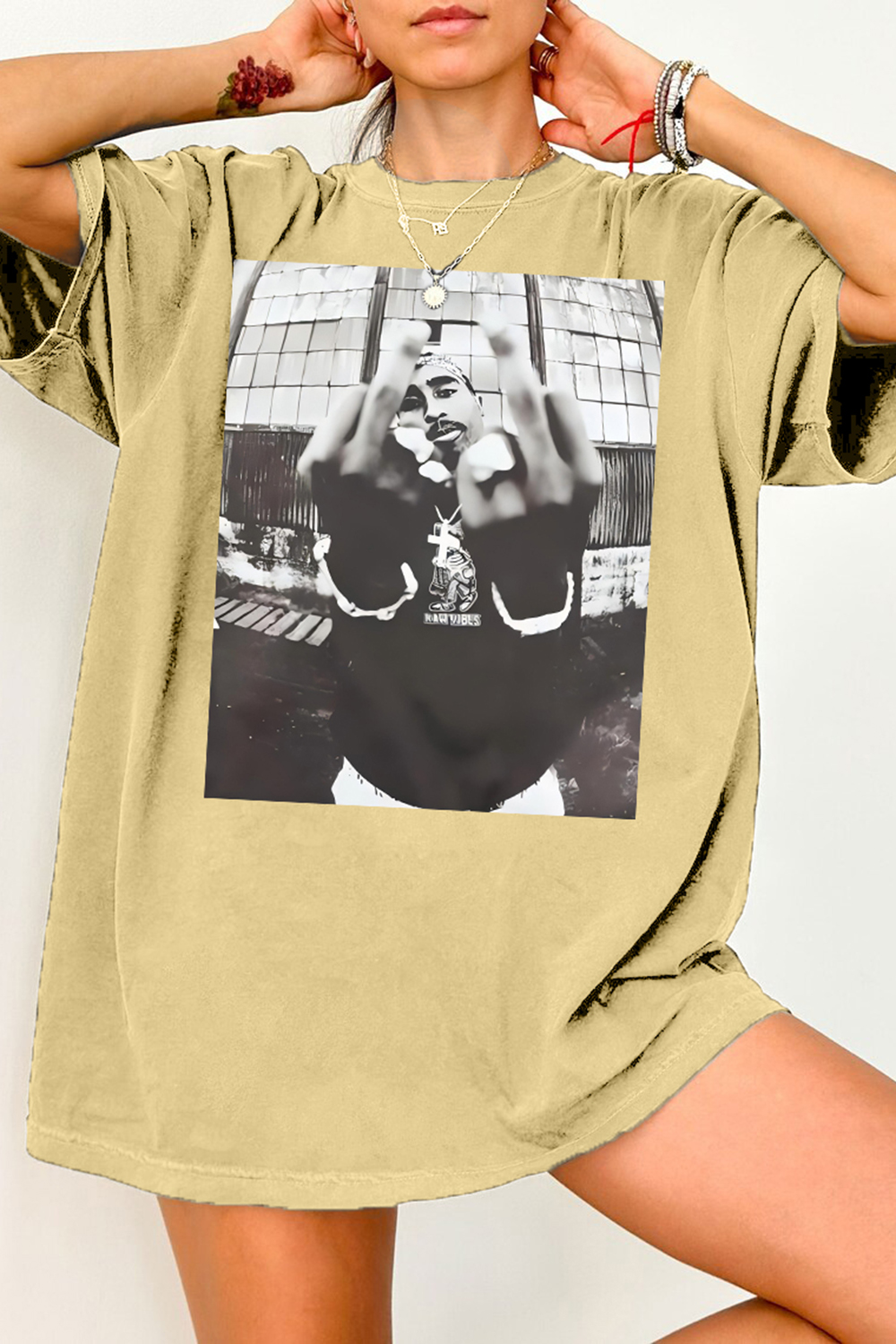 Retro Tupac Graphic Tee For Women
