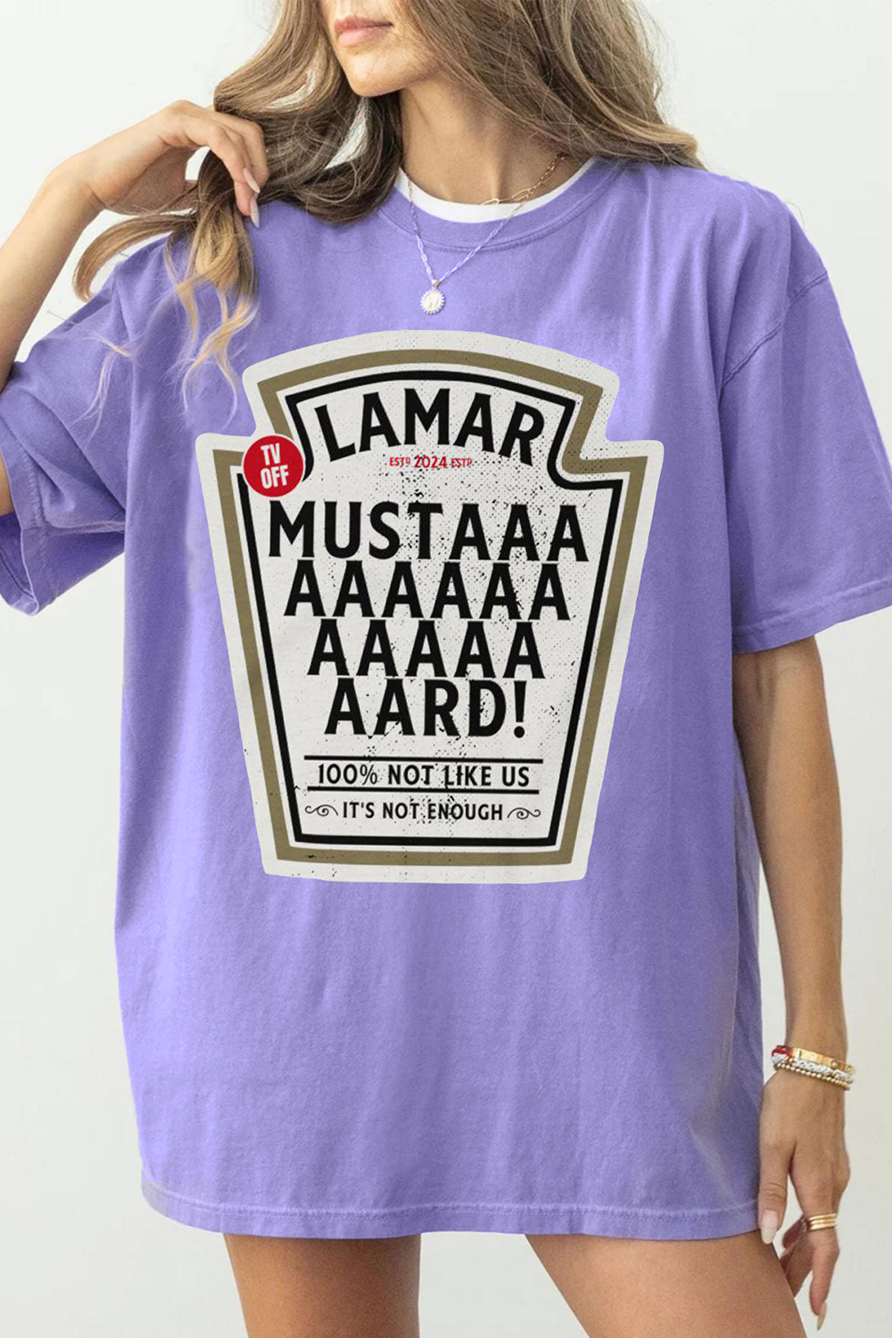 Kendrick Lamar Mustard TV Off Lyrics Tee For Women