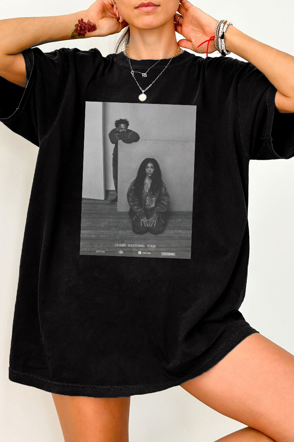 Grand National Tour Merch Kendrick Lamar SZA Tee For Women