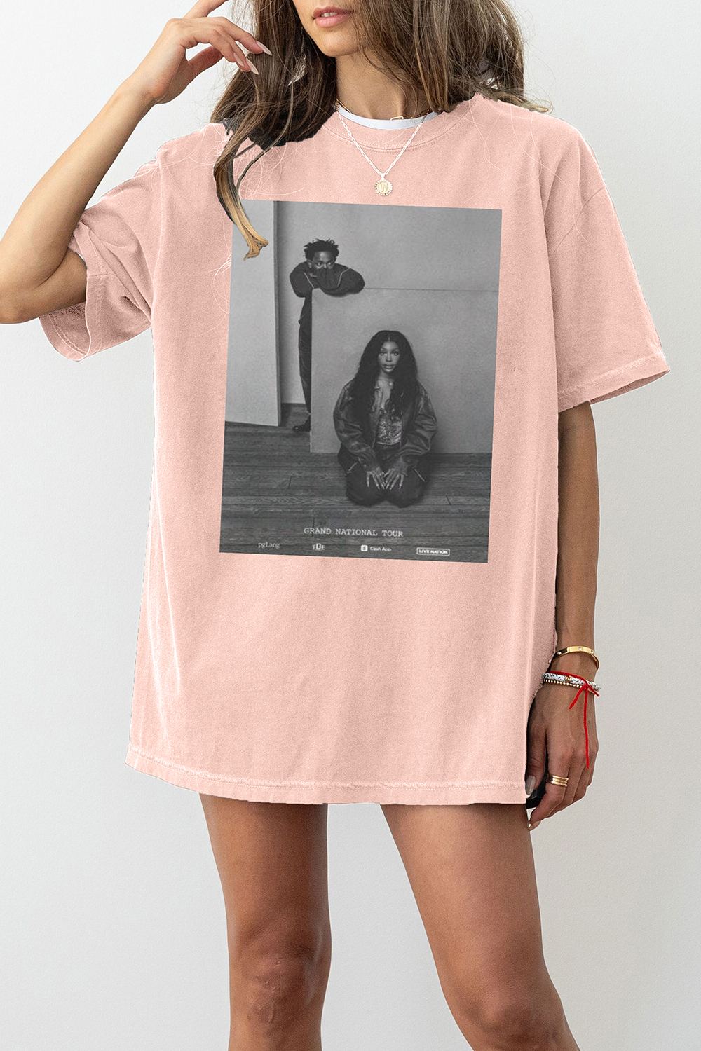 Grand National Tour Merch Kendrick Lamar SZA Tee For Women