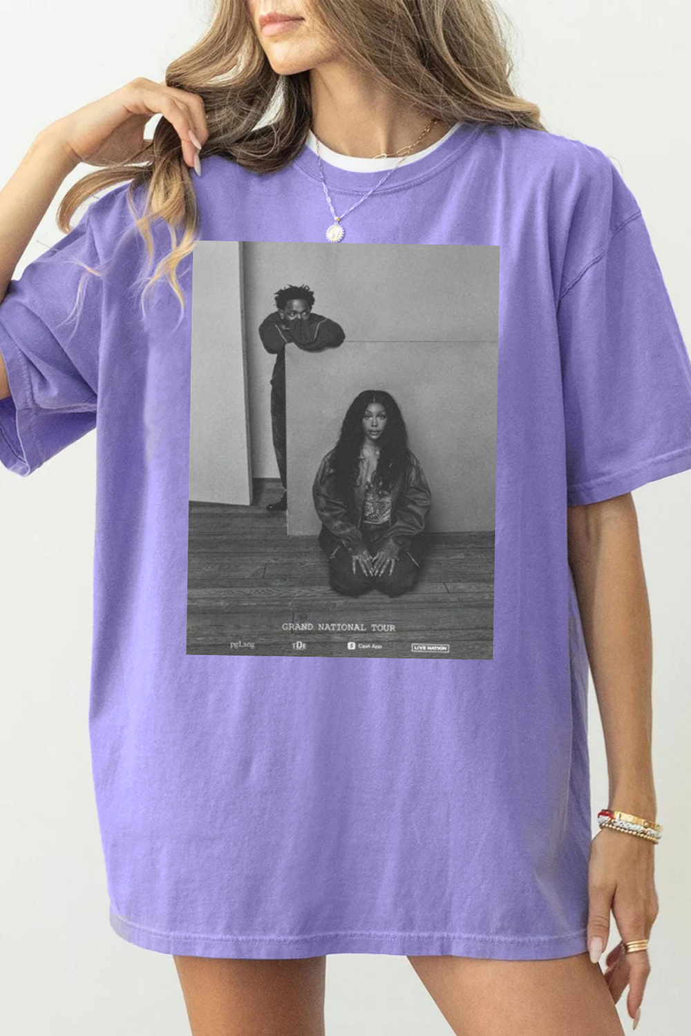 Grand National Tour Merch Kendrick Lamar SZA Tee For Women