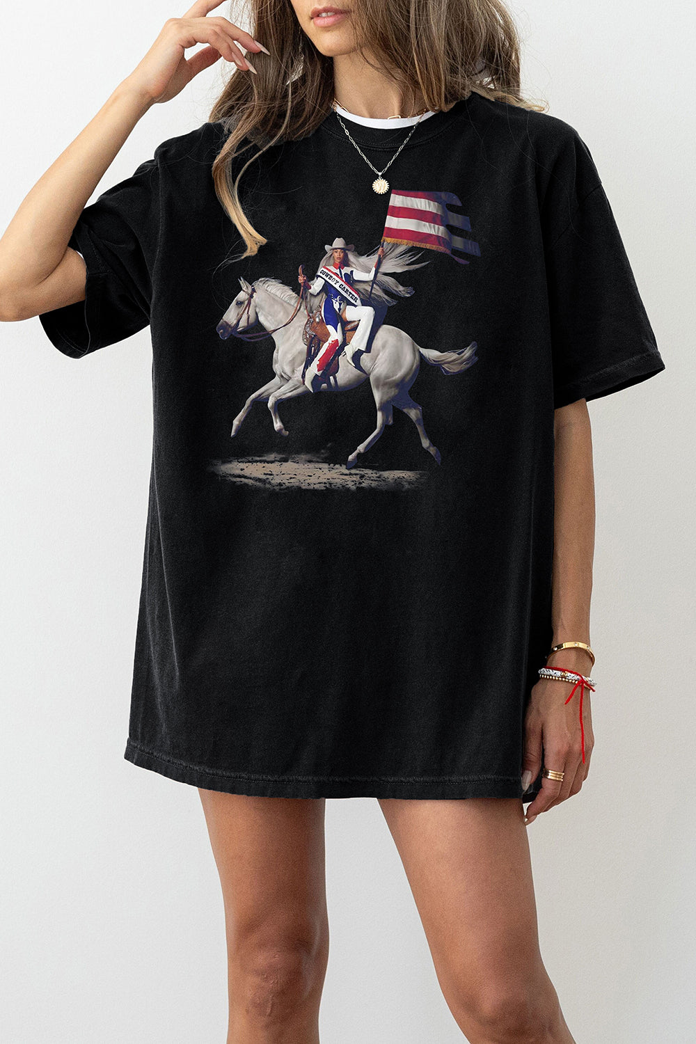 Cowboy Carter Gildan 2 Sides Beyoncee Tee For Women