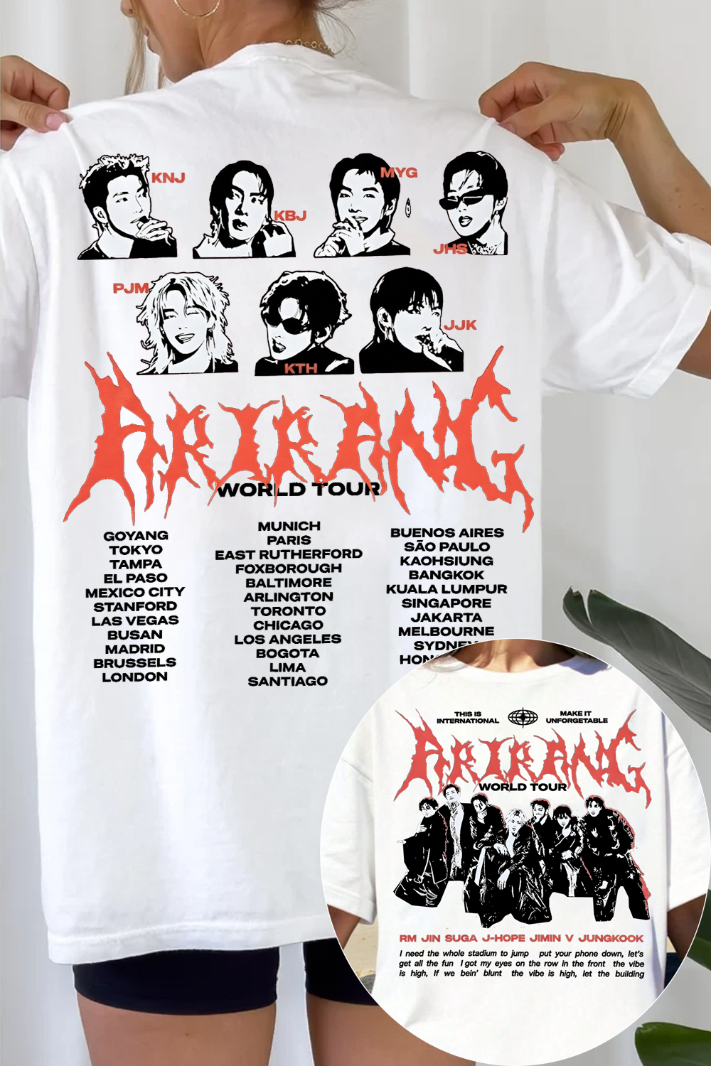 BTS Arirang World Tour Two-Sided Tee