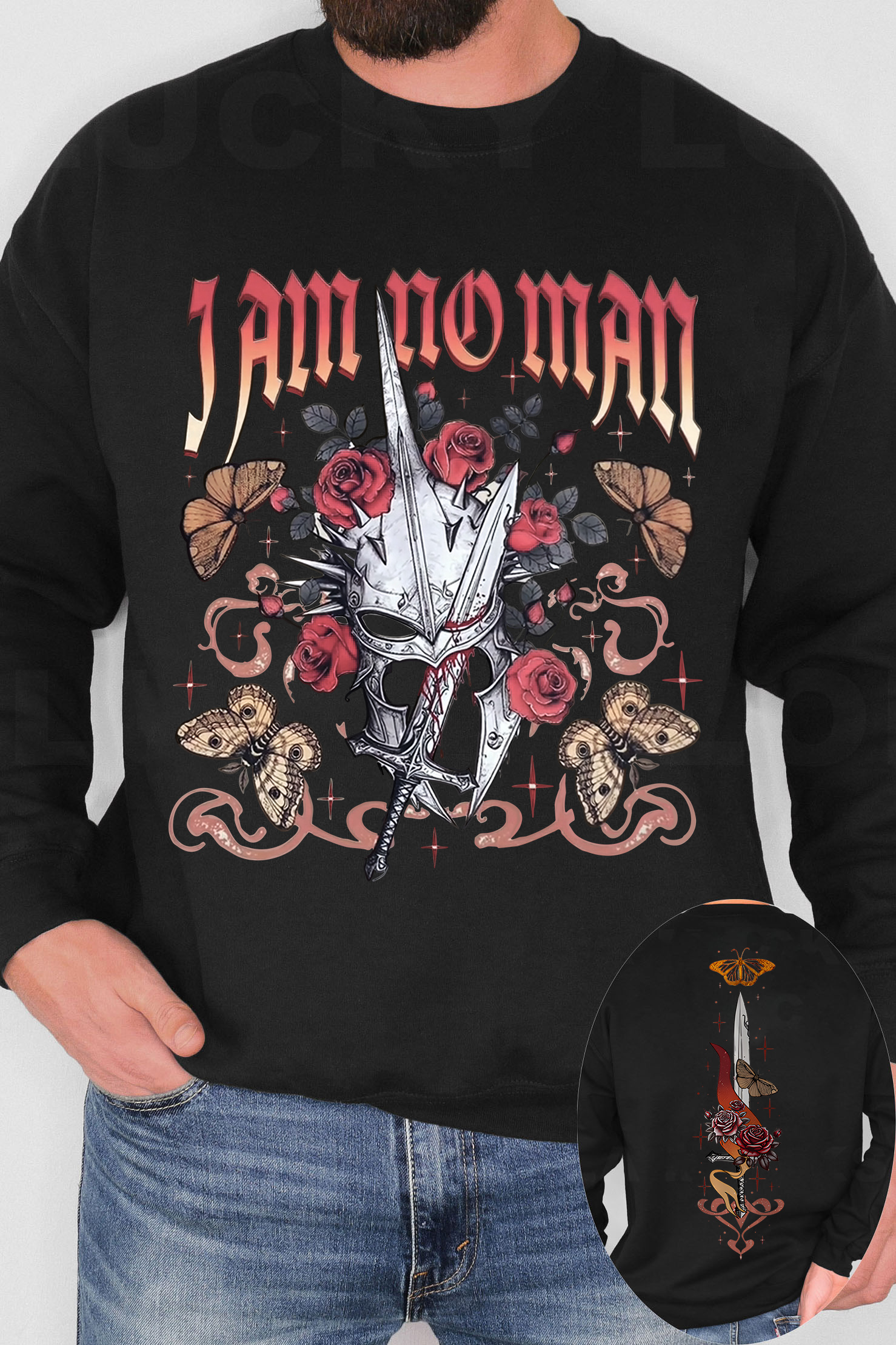 Lord of the Rings Personalized Print Round Neck Men's Sweatshirt