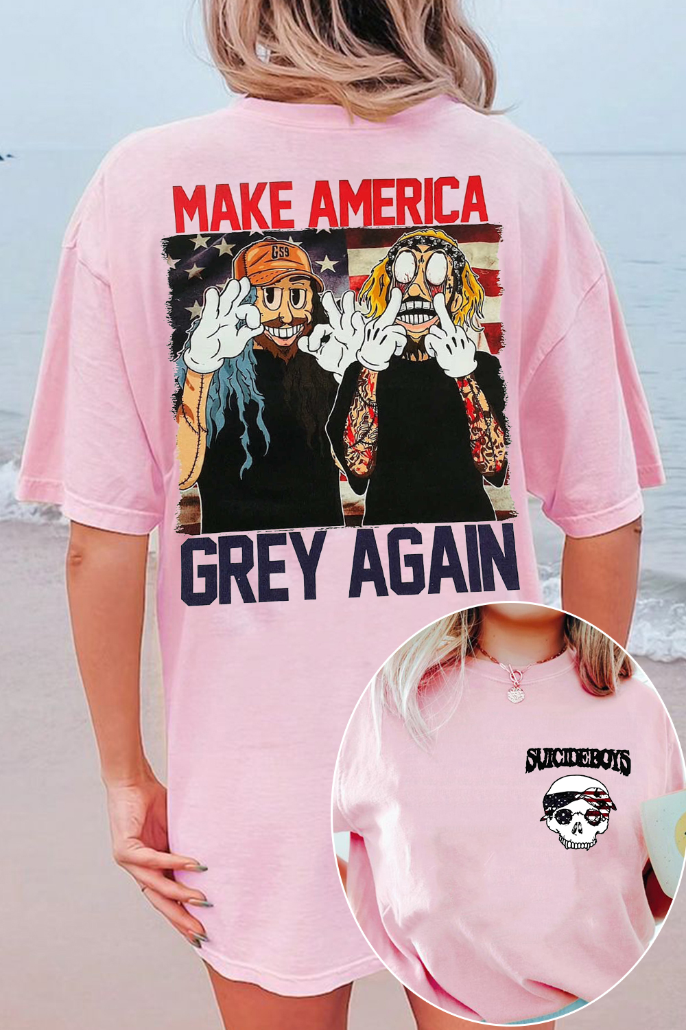 greyday double-sided printed short-sleeved T-shirt