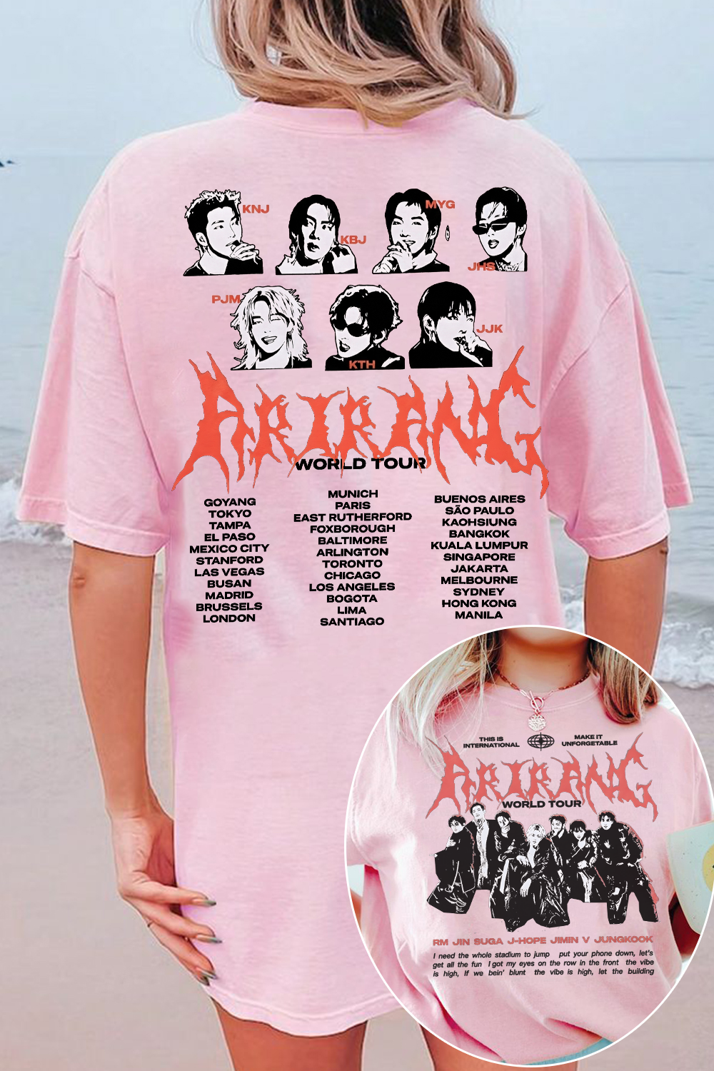 BTS Arirang World Tour Two-Sided Tee