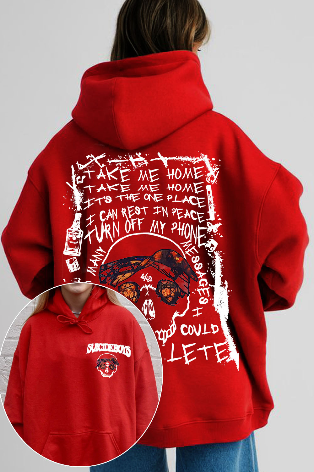 $uicideboy$Double-sided printed women's sweatshirt