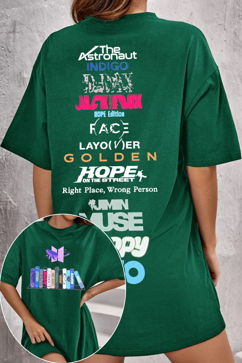 Bts 12th anniversary printed short-sleeved T-shirt