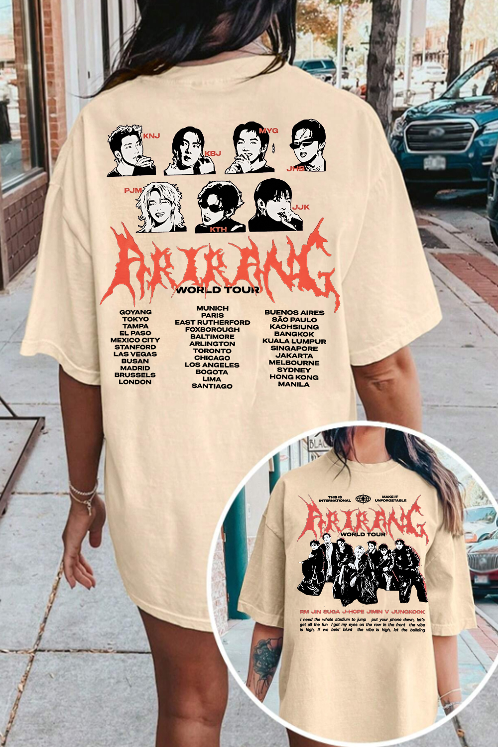 BTS Arirang World Tour Two-Sided Tee