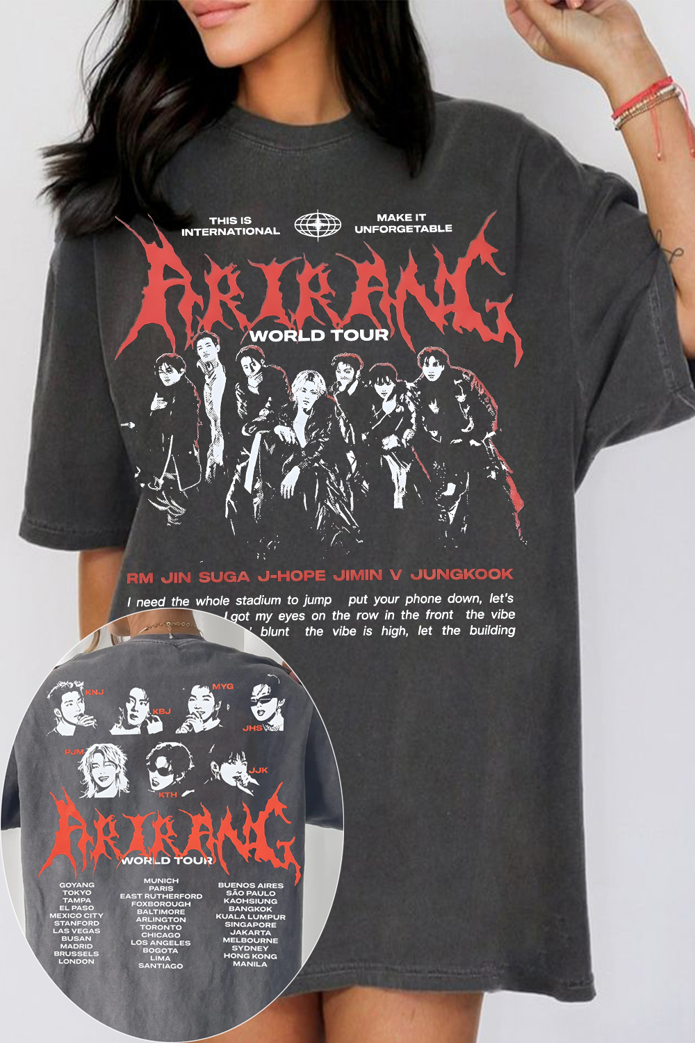 BTS Arirang World Tour Two-Sided Tee