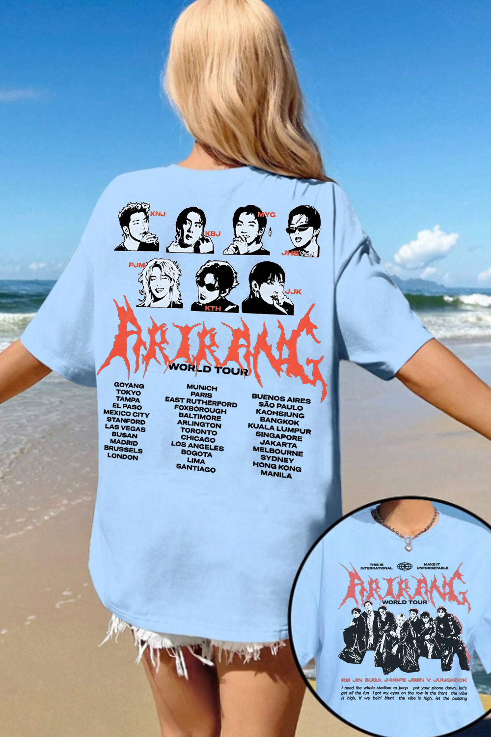 BTS Arirang World Tour Two-Sided Tee