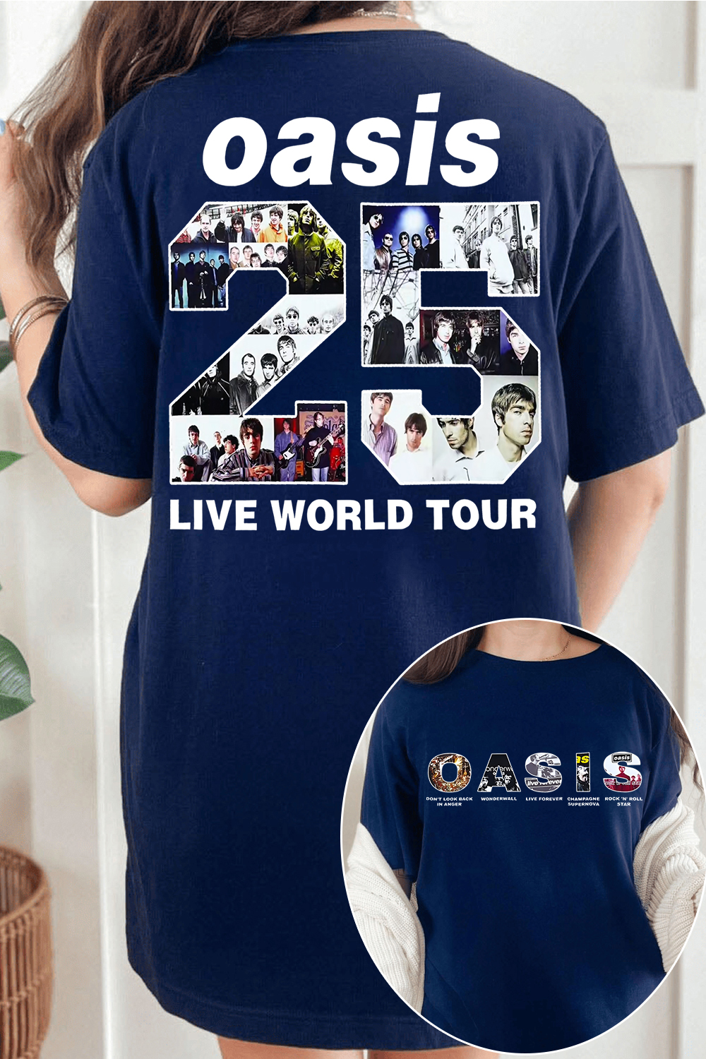 Oasis Unisex T Shirt Definitely Maybe Promo Official Reunion Tour 2025